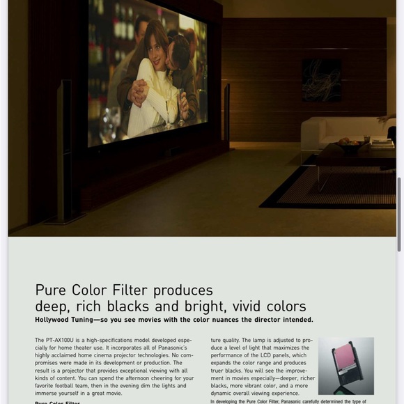 Panasonic PT AX-100U high definition projector with accessories. No remote. - Picture 7 of 16